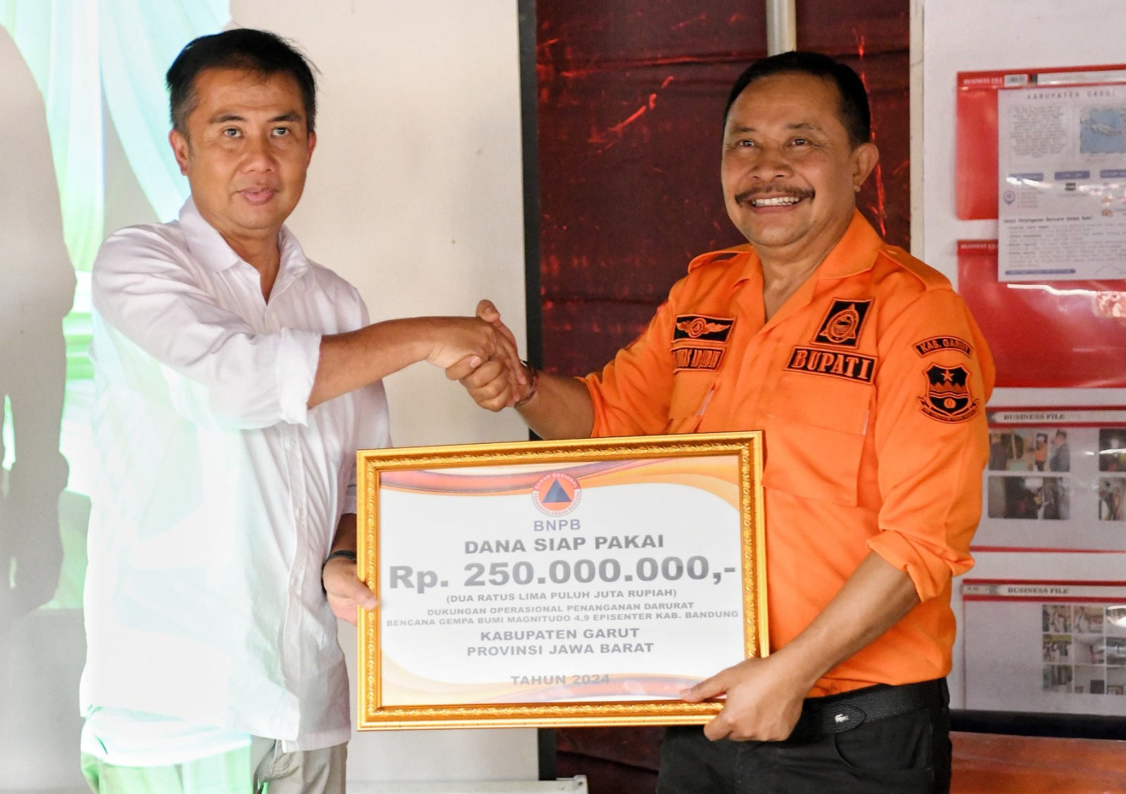 GEMPA GARUT – KAB BANDUNG  Bey Machmudin: Pelatihan Mitigasi Bencana Harus Makin Gencar