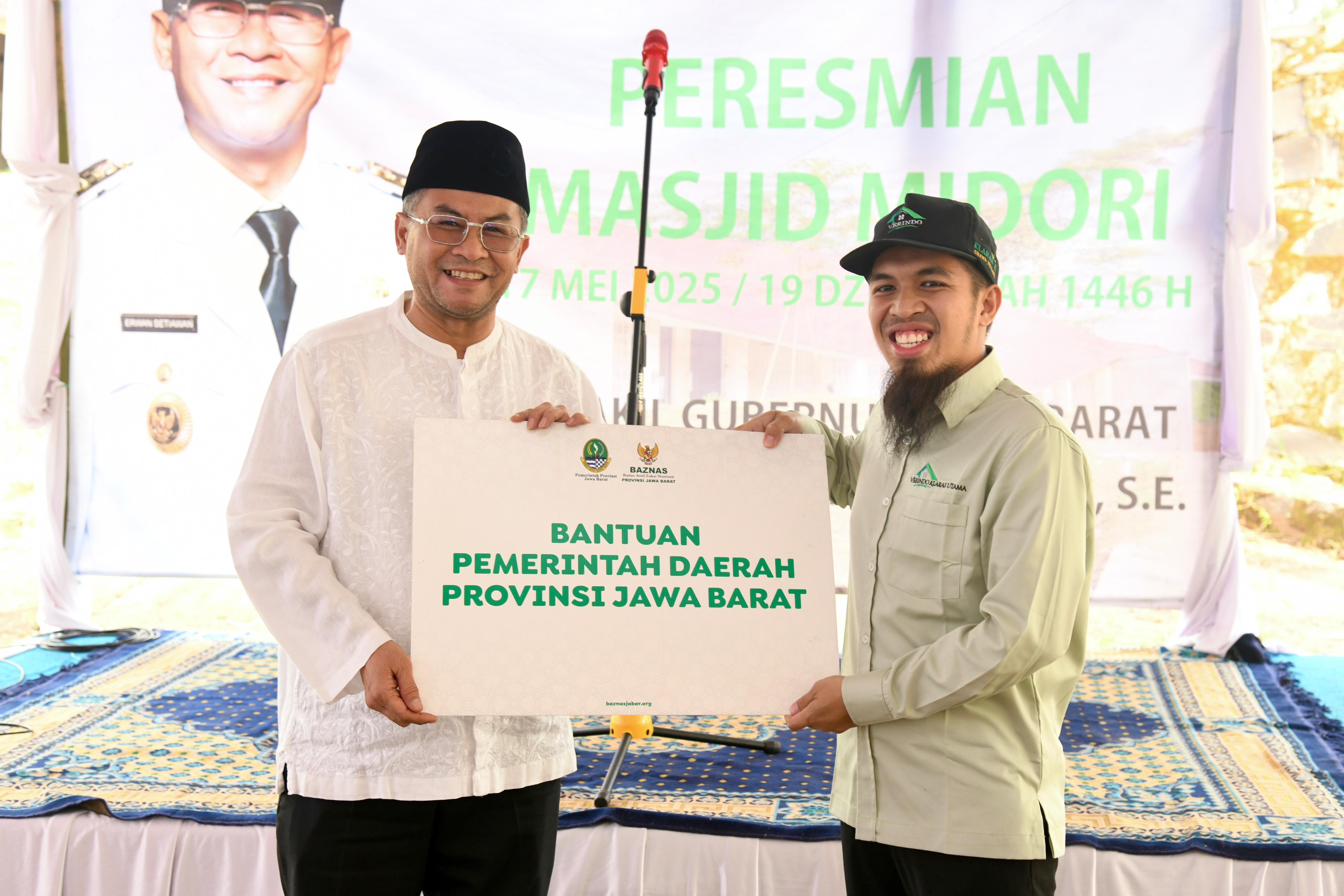 Resmikan Masjid Midori, Wagub Erwan Setiawan: Jadi Sarana Dakwah dan Jaga Keimanan Masyarakat