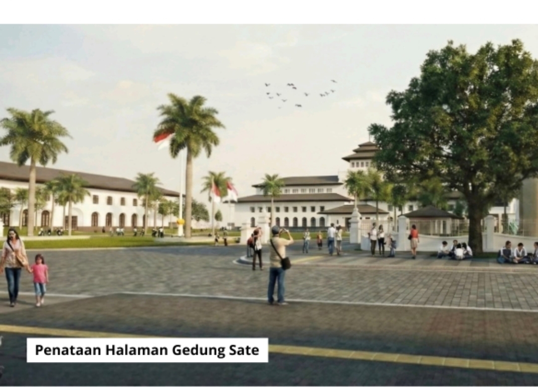 Penataan Halaman Gedung Sate Tak Hilangkan Jalan Diponegoro
